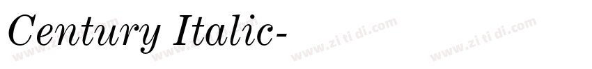 Century Italic字体转换